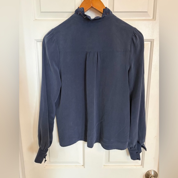 Sezane Chlo Shirt Navy 34/2 - Picture 9 of 9